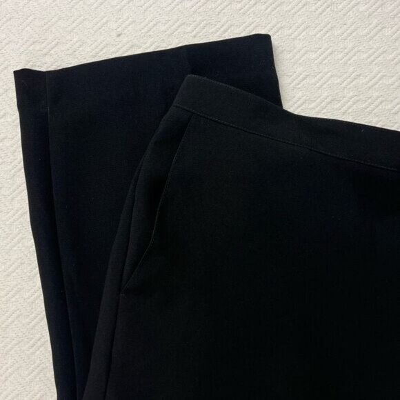 Vintage Alfred Dunner Women’s Size 12 Black Casual Pull on Pants Flared Wide - Picture 3 of 12